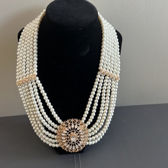 Jewelry Set Faux Pearl Bridal Set - Picture 4 of 10